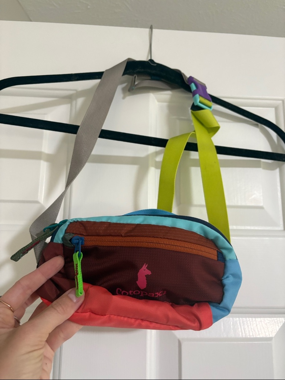Cotopaxi Multicolor Mini Fanny Pack - Red/Turquoise/Brown